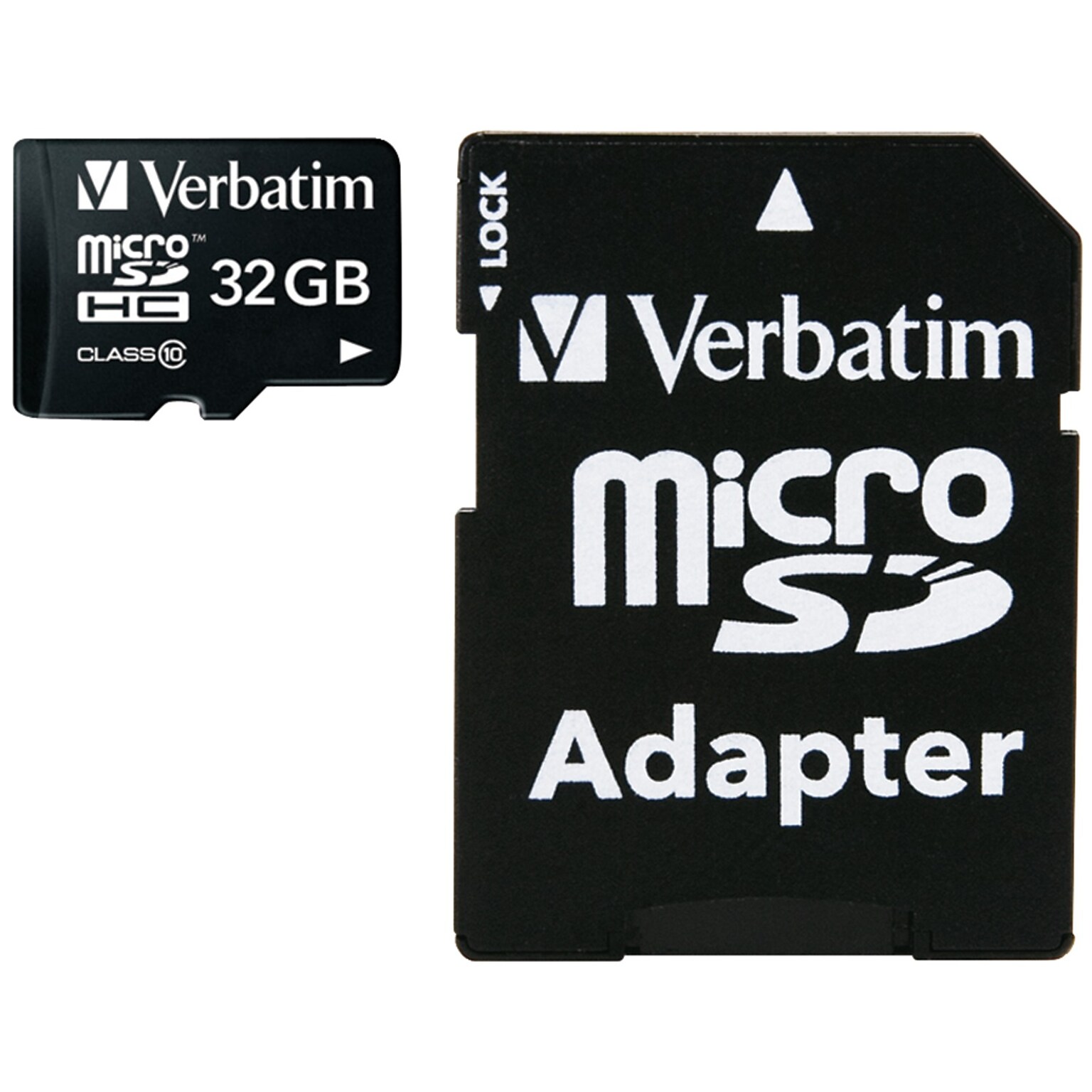 Verbatim 32GB microSDHC Memory Card with Adapter, Class 10 (VTM44083)
