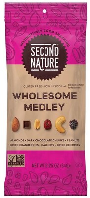 Second Nature Wholesome Medley Gluten Free Trail Mix, 2.25 oz., 12 Bags/Pack (KAR1170)