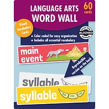 Carson-Dellosa Learning Cards Language Arts Word Wall, Kindergarten, 60 Cards/Set (145114)