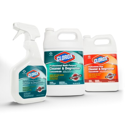 Clorox Professional Floor Cleaner & Degreaser Concentrate, 128 Ounces, 4 Bottles/Case (30892)