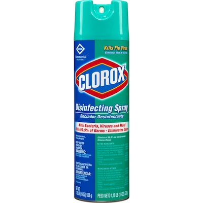 Clorox Commercial Solutions Disinfecting Cleaner - 19 Ounce Spray Can, 12 Cans/Case (38504)