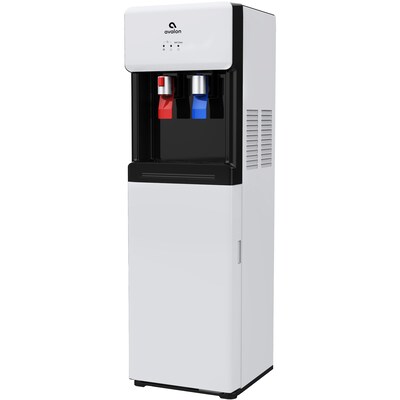 Avalon 3-5 Gallon White Bottom Loading Hot & Cold Water Cooler Dispenser (A6BLWTRCLRWHT)