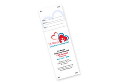 Custom Full Color Event Ticket, 6.5 x 2.125, 80# White Smooth Cover Stock, Horizontal, 2-Sided