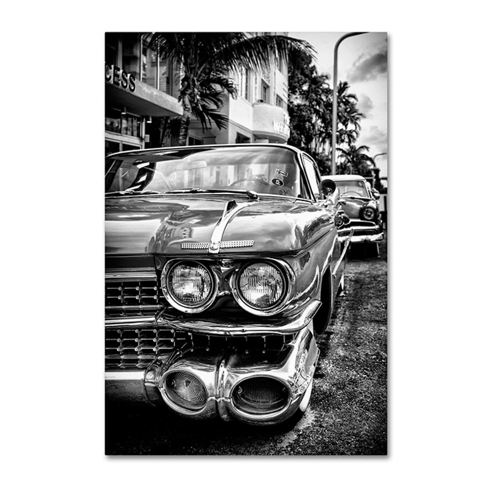 Trademark Fine Art Philippe Hugonnard Car Miami 12 x 19 Canvas Art (190836049257)