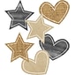 Schoolgirl Style Simply Stylish Burlap Stars and Hearts Cut-Outs (120578)