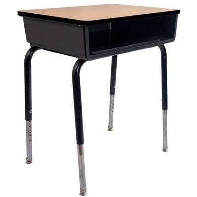 Advantage Trapezoid Activity Table Set, 30 x 18, Height Adjustable, Medium Oak (ADV-SD-MO-20)