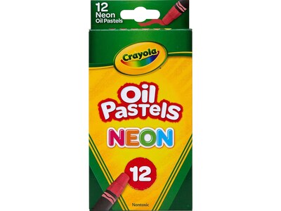 Crayola Neon Oil Pastels Crayons, 12/Box (52-4613)