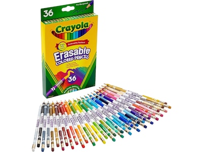 Crayola Erasable Colored Pencils, Assorted Colors, 36/Pack (68