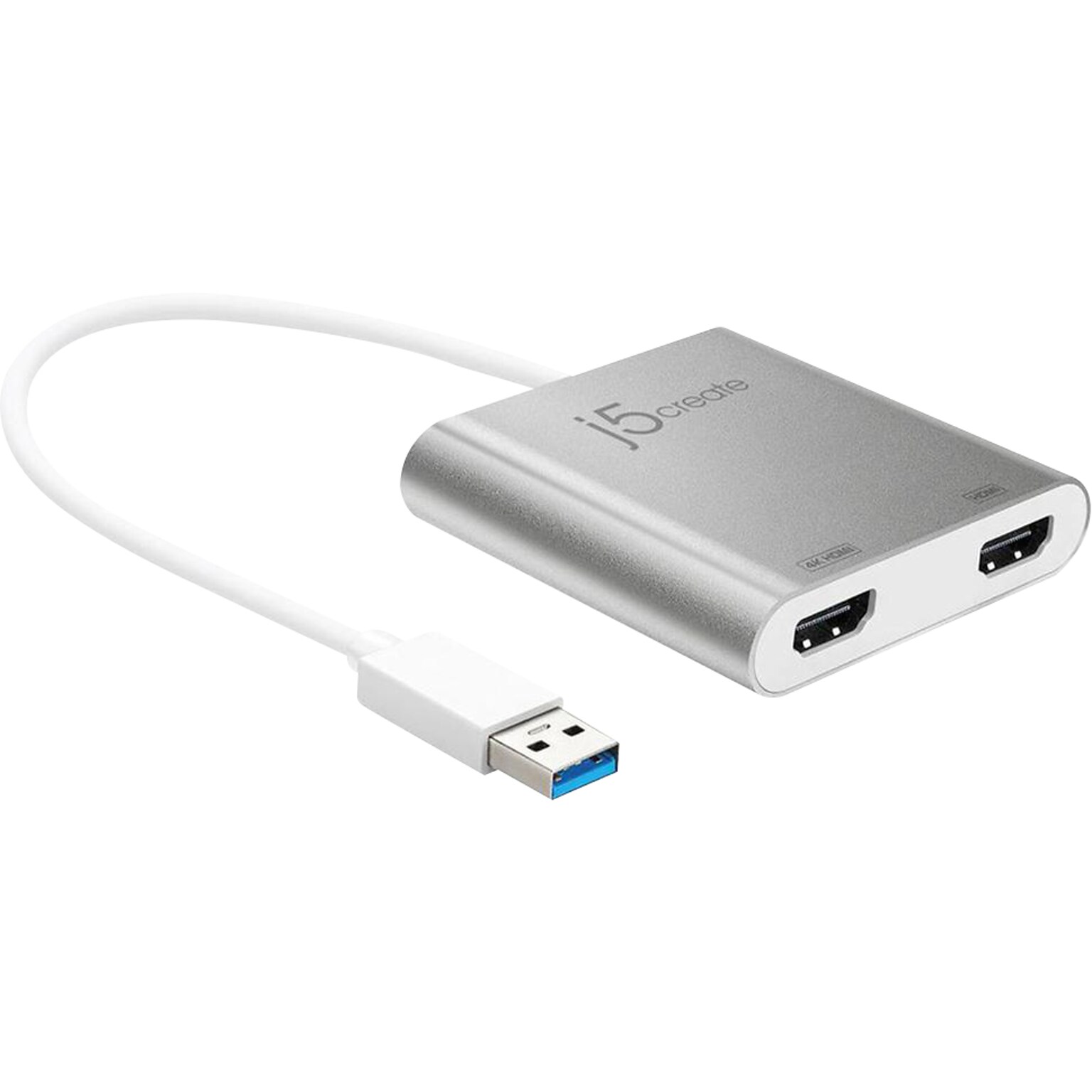 j5create USB to HDMI Adapter, Male to Female, Multicolored (JUA365)