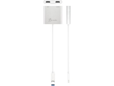 j5create USB to HDMI Adapter, Male to Female, Multicolored (JUA365)