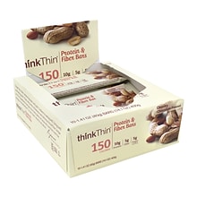 thinkThin Gluten Free Chocolate Peanut Protein Bar, 10 Bars/Box (307-00116)