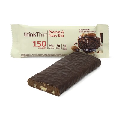 thinkThin Gluten Free Almond Brownie Protein Bar, 10 Bars/Box (307-00117)