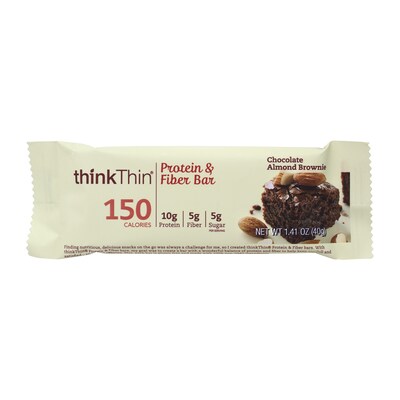 thinkThin Gluten Free Almond Brownie Protein Bar, 10 Bars/Box (307-00117)