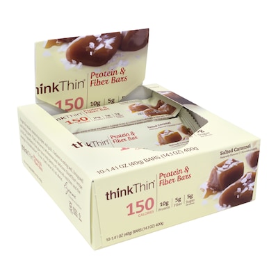 thinkThin Gluten Free Salted Caramel Protein Bar, 10 Bars/Box (307-00112)