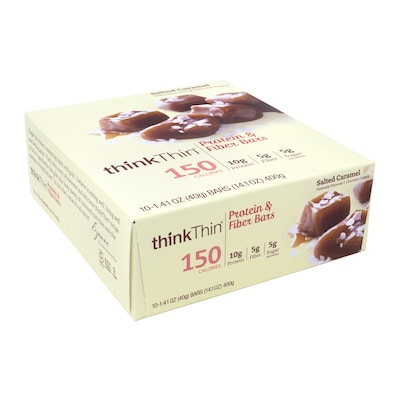 thinkThin Gluten Free Salted Caramel Protein Bar, 10 Bars/Box (307-00112)