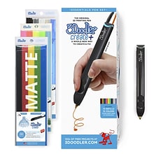 3Doodler Create+ Essential 3D Printing Pen Set, Onyx Black (8CPSBKUS3E)