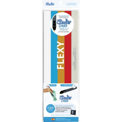 3Doodler Create FLEXY Plastic Pack, Raise the Flag, 25/Pack (FLX-MIX2)