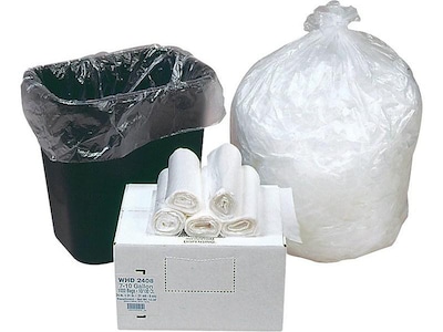 Berry Global Ultra Plus 7 to 10 Gal. Liner Trash Bags, Natural, 500/Carton (WHD2423)