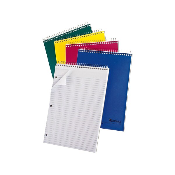 Oxford Earthwise 1-Subject Notebook, 8.5 x 11.75, College Ruled, 80 Sheets, Assorted Colors (OXF 25-415)