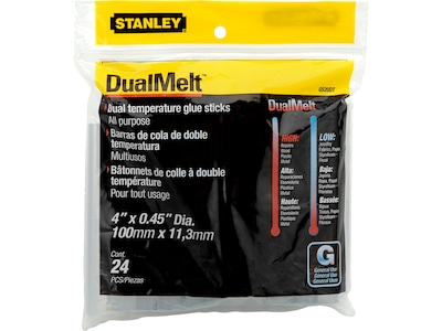 Stanley DualMelt 4 Glue Sticks, 24/Pack (GS20DT)