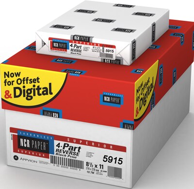 Appvion NCR Superior 8.5 x 11 Carbonless Paper, 22 lbs, 92 Brightness, 500/Ream (5915N)