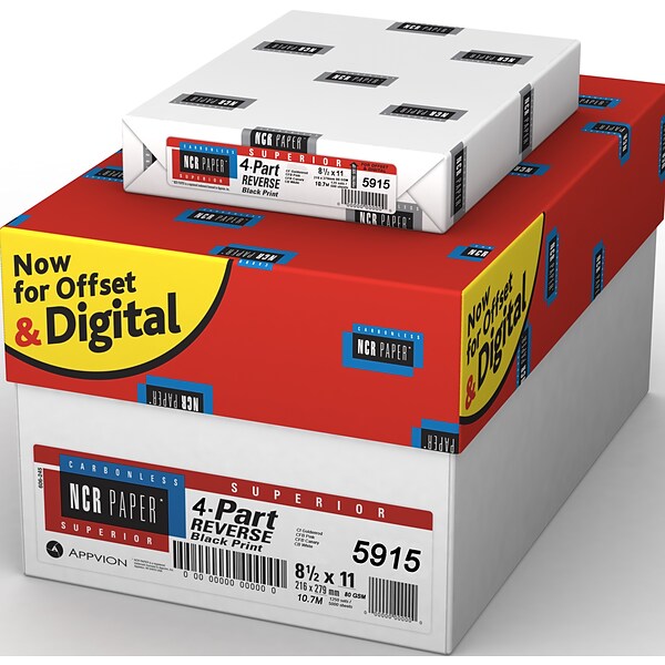 Appvion NCR Superior 8.5 x 11 Carbonless Paper, 22 lbs, 92 Brightness, 500/Ream (5915N)