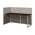 Bush Business Furniture Easy Office 60W Straight Desk Open Office, Mocha Cherry, Installed (EOD160MR-03KFA)