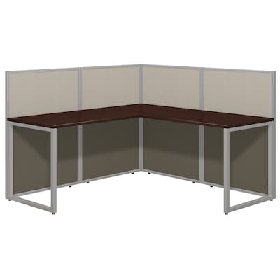 Bush Business Furniture Easy Office 60W L-Shaped Cubicle Workstation, Mocha Cherry (EOD360MR-03K)