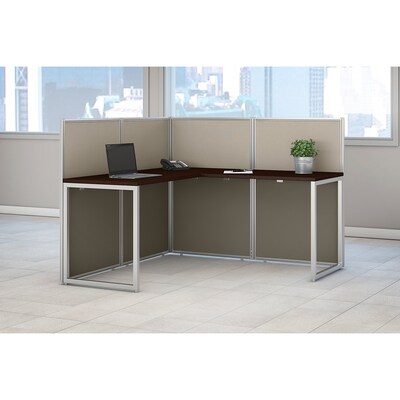 Bush Business Furniture Easy Office 60"W L-Shaped Cubicle Workstation, Mocha Cherry (EOD360MR-03K)