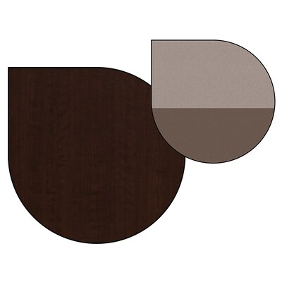 Bush Business Furniture Easy Office 45"H x 119"W 4 Person X-Shaped Cubicle Workstation, Dark Wood (EOD760SMR-03K)