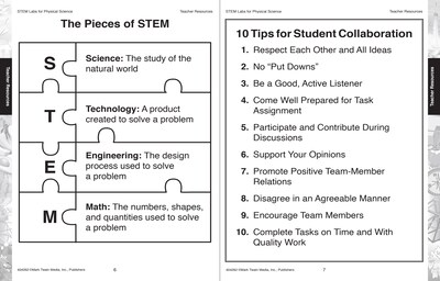 STEM Labs for Physical Science, Grades 6 - 8 Paperback (404262)