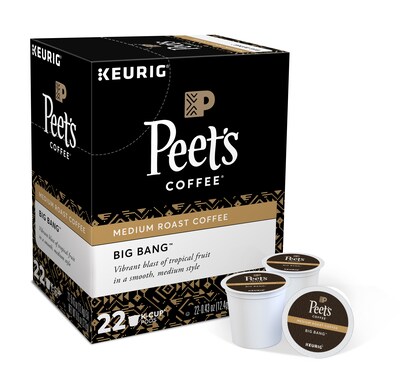 Peet's Big Bang Coffee, Keurig K-Cup Pods, Medium Roast, 22/Box (5000195765)