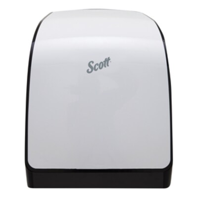Scott Manual Hard Roll Paper Towel Dispenser, White, 22H x 17.63W x 5.38D (34347)