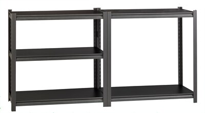 Iron Horse 3200 Concealed Rivet 5-Shelf Metal Stand Alone Shelving Unit, 36" W, Gray (20996)