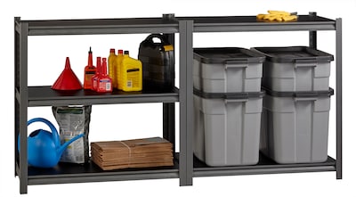 Iron Horse 3200 Concealed Rivet 5-Shelf Metal Stand Alone Shelving Unit, 36" W, Gray (20996)