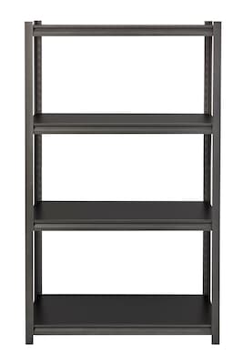 Iron Horse 3200 Concealed Rivet 4-Shelf Metal Stand Alone Shelving Unit, 36" W, Gray (20995)