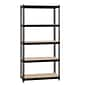 Iron Horse 2300 lb. Rivet Series 5-Shelf Metal/Particle Board Shelving Unit, 36" W, Black (20992)