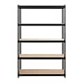 Iron Horse 2300 lb. Rivet Series 5-Shelf Metal/Particle Board Shelving Unit, 48 W, Black (20994)