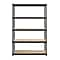 Iron Horse 2300 lb. Rivet Series 5-Shelf Metal/Particle Board Shelving Unit, 48 W, Black (20994)