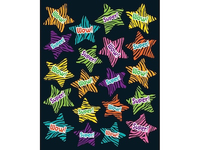 Carson-Dellosa Wild Style Stickers, Assorted Colors, 120/Pack (168136)