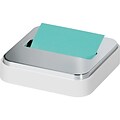 Post-it Pop-Up Dispenser for 3 x 3 Notes, Metallic/White (STL-330-W)