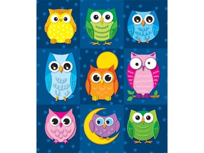 Carson-Dellosa Colorful Owls Stickers, Assorted Colors, 216/Pack (168052)