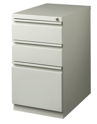 3-Drawer Mobile File Cabinet, Letter-Size, Gray, 23" Deep (19304)