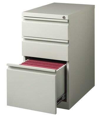 3-Drawer Mobile File Cabinet, Letter-Size, Gray, 23" Deep (19304)