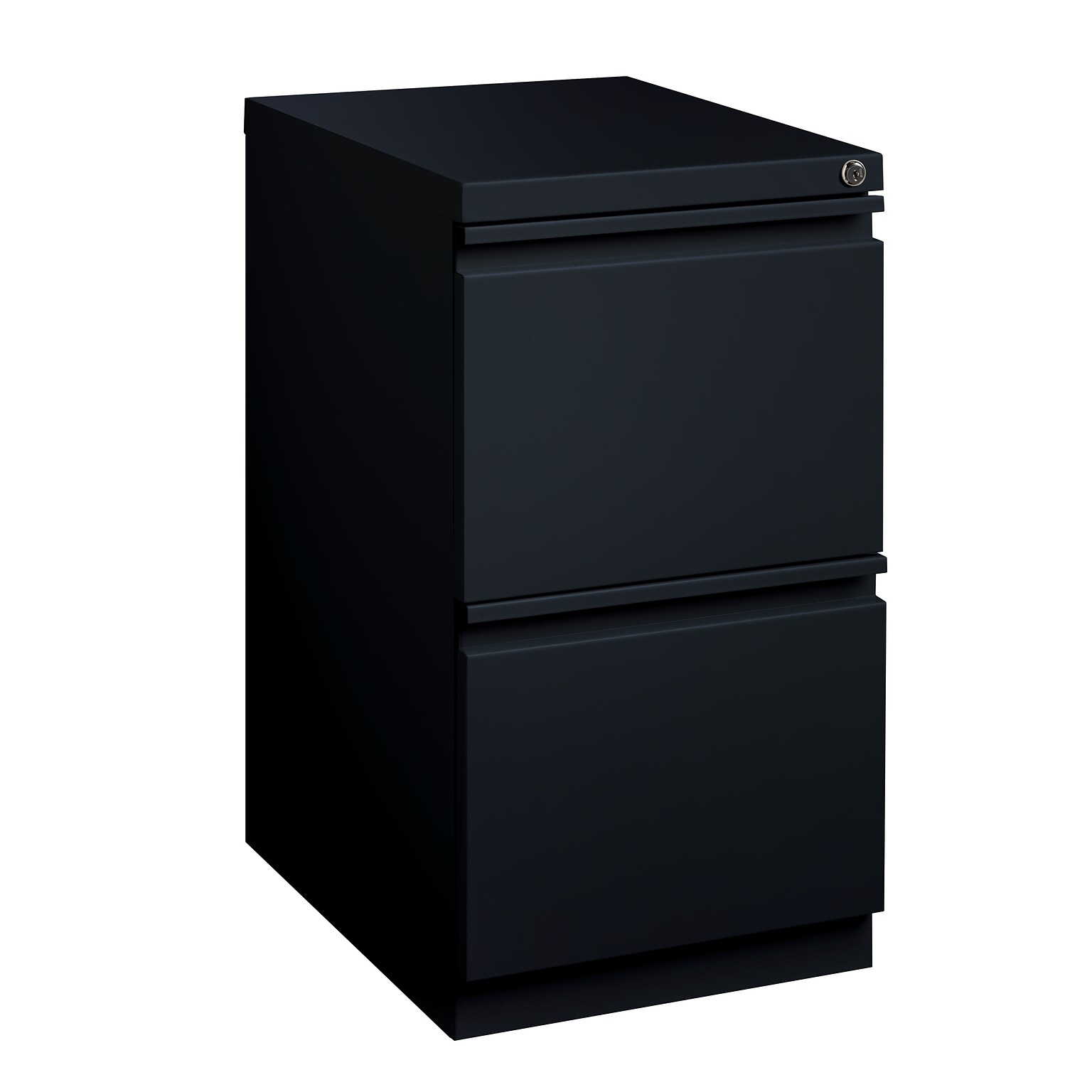Hirsh HL10000 Series 2-Drawer Mobile Pedestal File Cabinet with Full-Width Pull and Wheels, Black, 20 Deep (18578)