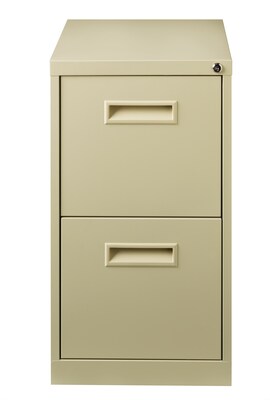 2-Drawer File Cabinet with Concealed Wheels, Putty, 19" Deep (19530)