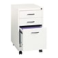 3-Drawer Metal File Cabinet on Wheels, White, 19" Deep (21028)