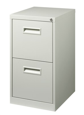 2-Drawer File Cabinet with Concealed Wheels, Gray, 19" Deep (19532)