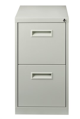 2-Drawer File Cabinet with Concealed Wheels, Gray, 19" Deep (19532)