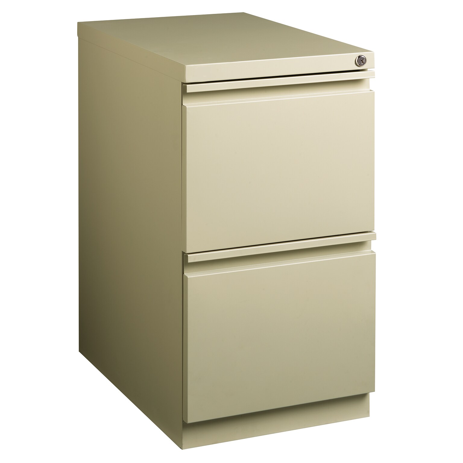 Hirsh 23 Mobile File Cabinet with Wheels, 2 Drawers, Putty (19305)
